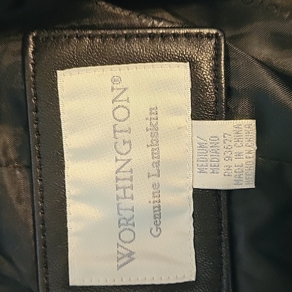 (A) Worthington genuine lambskin Black jacket size medium - Picture 4 of 4